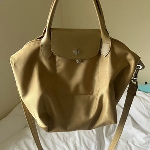 Longchamp Le Pilage Crossbody Tan